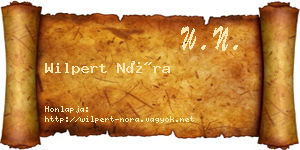 Wilpert Nóra névjegykártya