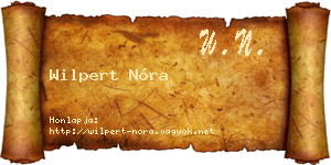 Wilpert Nóra névjegykártya